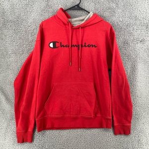 Champion Red Pullover Hoodie‎ Men’s Sz Medium